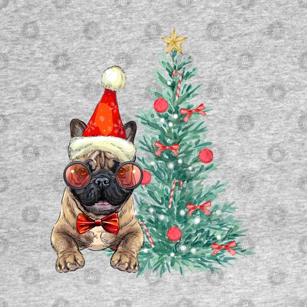 Christmas French Bulldog by Budwood Designs